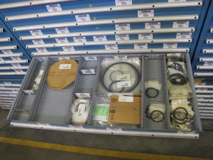 LISTA HEAVY DUTY 9-DRAWER PARTS CABINET W/ CONTENTS (W-50) LOADING & HANDLING FEE $25-